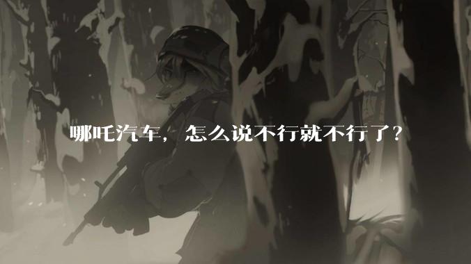 哪吒汽车，怎么说不行就不行了？